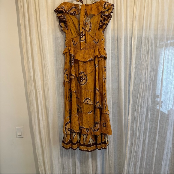 NWT Love the Label Anthropologie Adrienne Ruffled Boho Maxi Dress size large - Picture 12 of 16